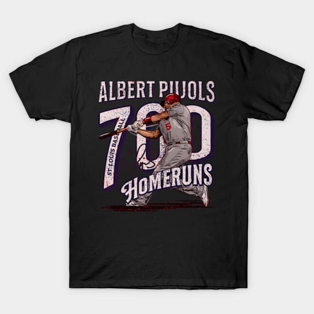 Albert Pujols St.Louis 700 Home Runs Wave T-Shirt by dany artist